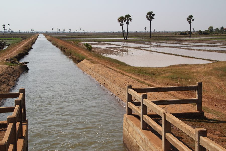 Canale di irrigazione a Kampong Thom