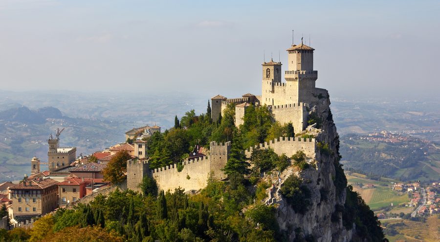 Torre fortificata Guaita sul Monte Titano