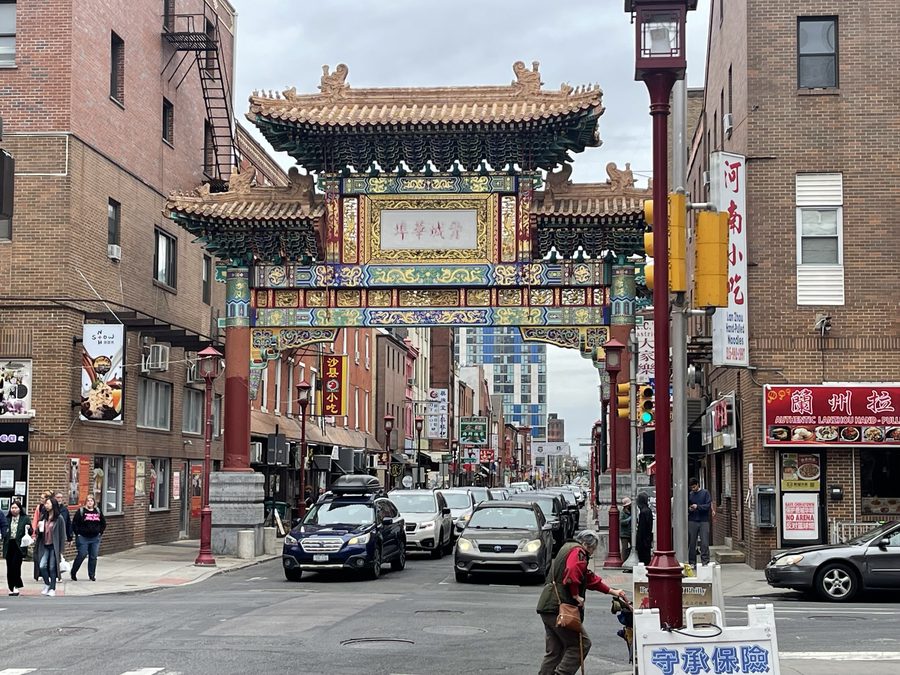 Scena di strada a Chinatown, Philadelphia
