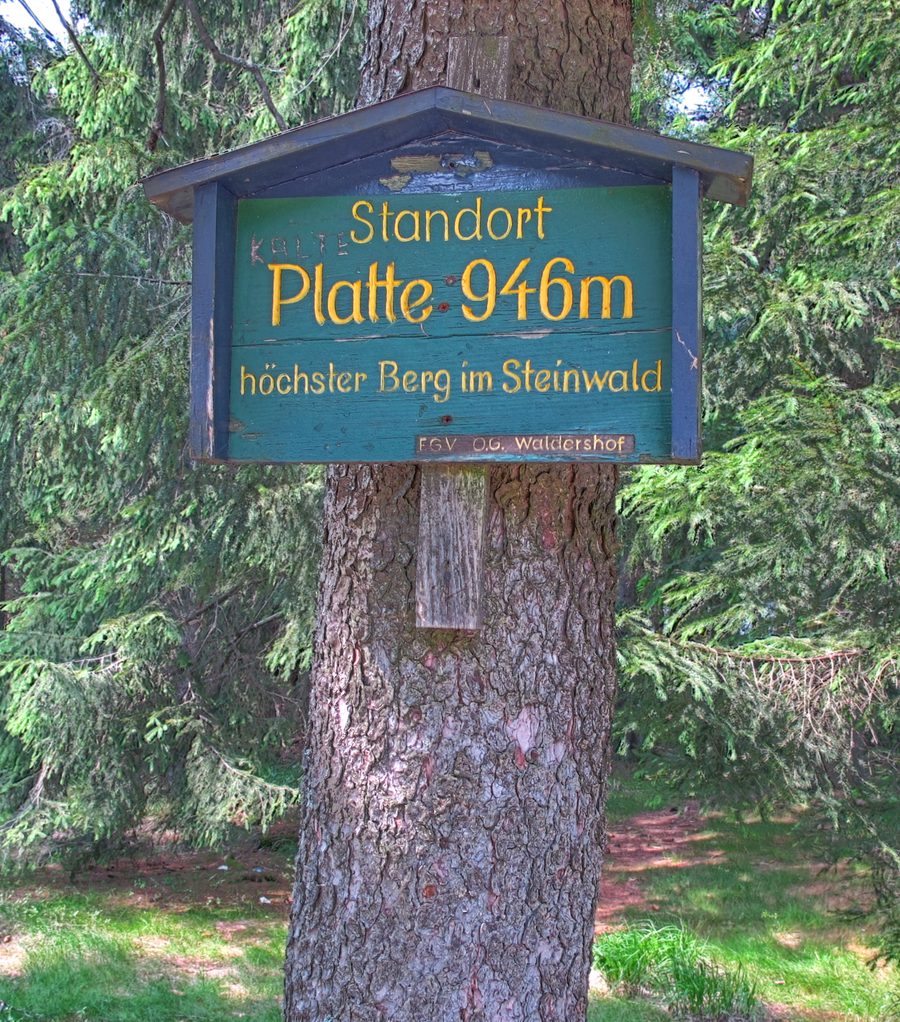Wald- und Felslandschaft an der Platte im Naturpark Steinwald