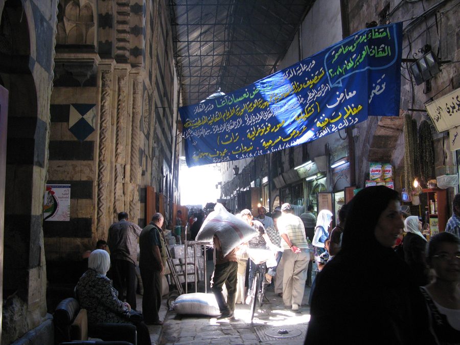 Markets in the old city of Damascus