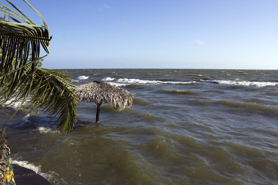 Stormy Lake Nicaragua beside Playa Santo Domingo on Ometepe Island