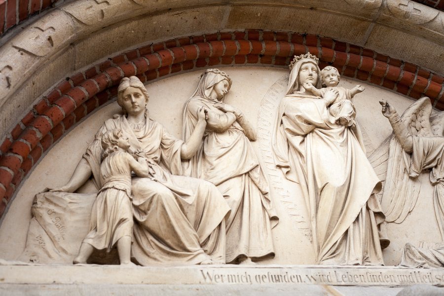 Exterior St Martinus Emslanddom frieze Haren Ems Germany