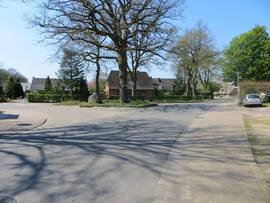 Ortsmitte von Meyn, Richtung Schafflund