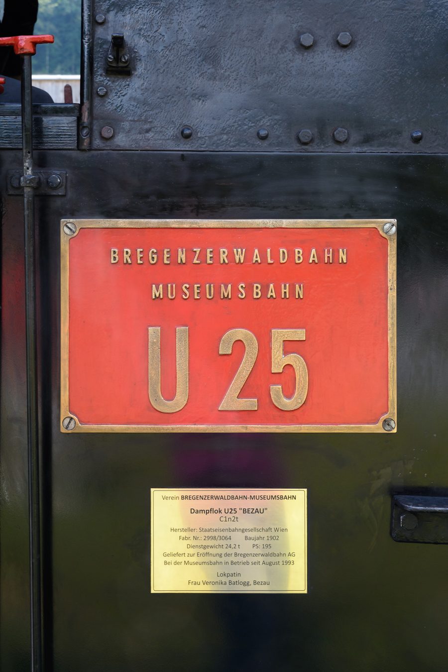 Locomotiva a vapore U25 della Bregenzerwaldbahn, del Wälderbähnle, nel Vorarlberg