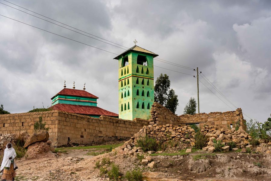 Aksum nel vasto paesaggio d’altopiano del Tigray.