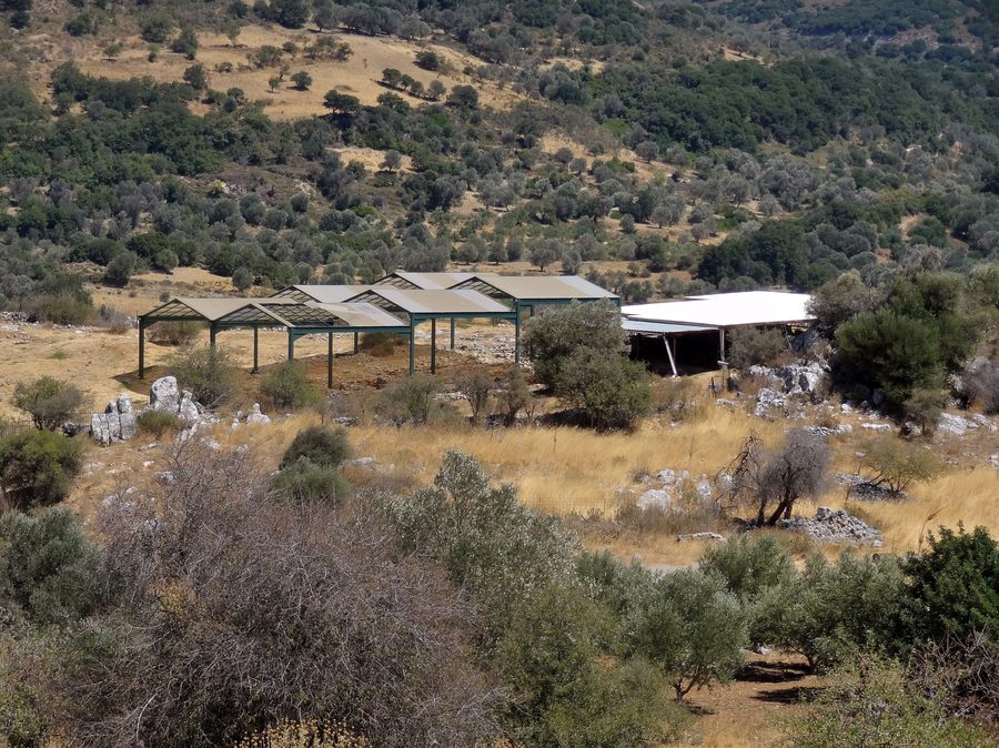 Sito di scavo archeologico di Monastiraki nel comune di Amari a Creta