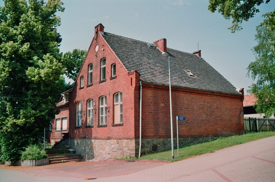 Former school building in Tauer, Brandenburg, Germany