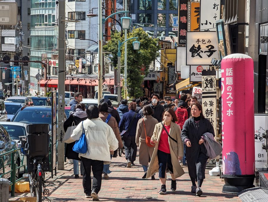 Straßenszene in Meguro, Tokio