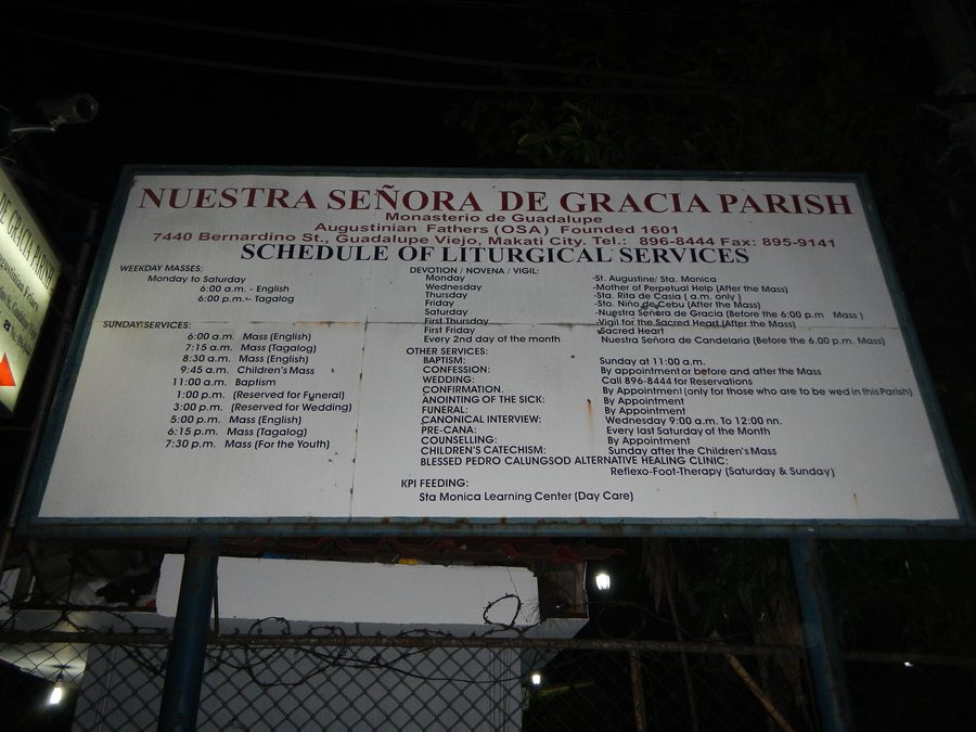 Vista esterna della Nuestra Señora de Gracia Church a Makati