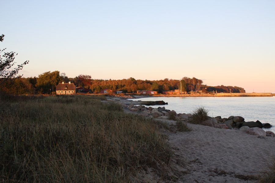 Vista di Hesnæs, un piccolo villaggio sull'isola danese di Falster