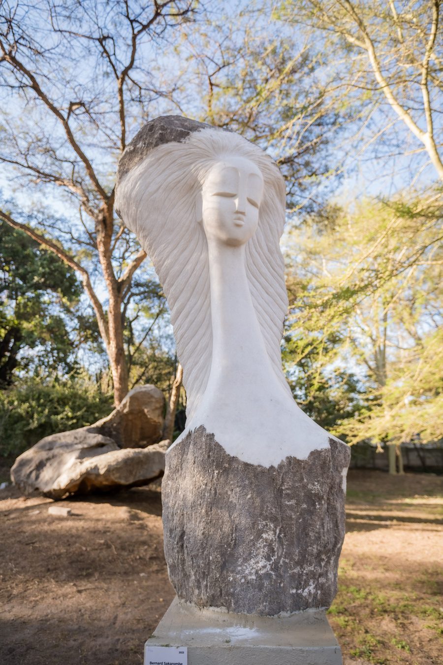 Steinskulptur im Chapungu Sculpture Park in Harare