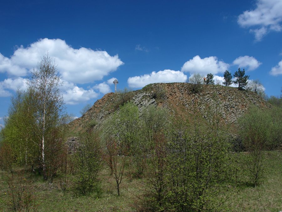 Cima dell'Öchsenberg nei monti della Rhön vicino a Vacha