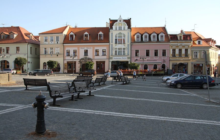 Masarykplatz in Česká Lípa, Tschechien