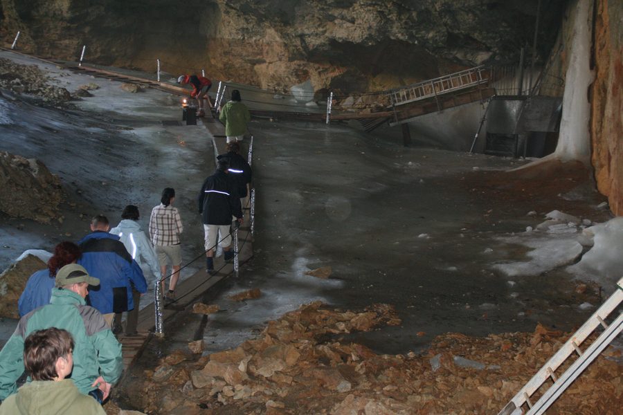 Interno della Schellenberger Eishöhle presso Marktschellenberg