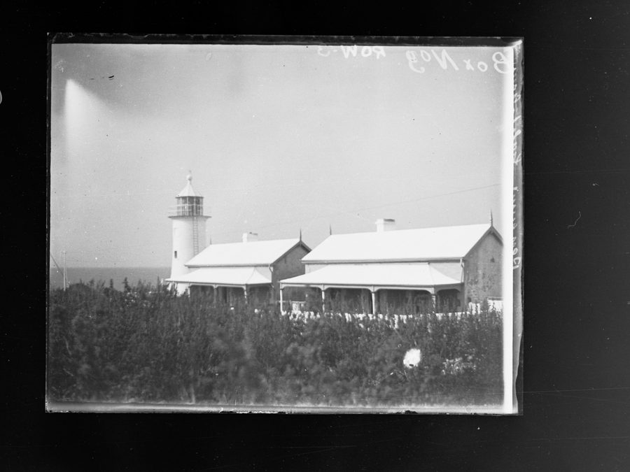 Penguin Island con faro nella Rivoli Bay a sud di Beachport