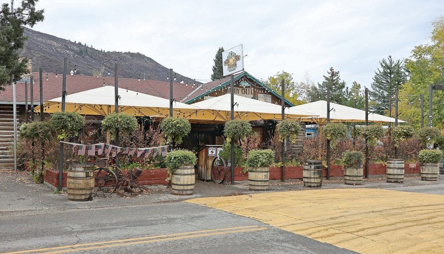 Front of the Woody Creek Tavern in Woody Creek, Colorado.