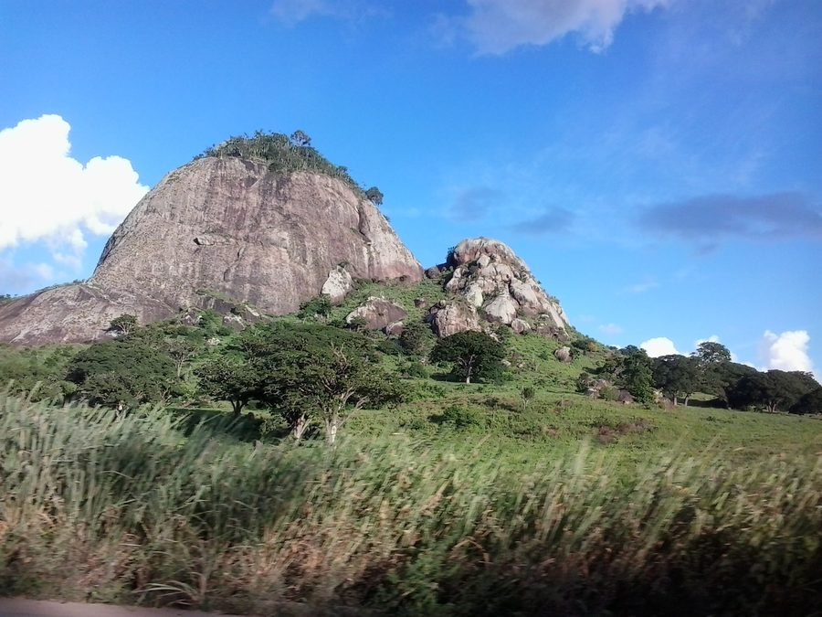 Ansicht von Pedra Azul im Bundesstaat Minas Gerais, Brasilien