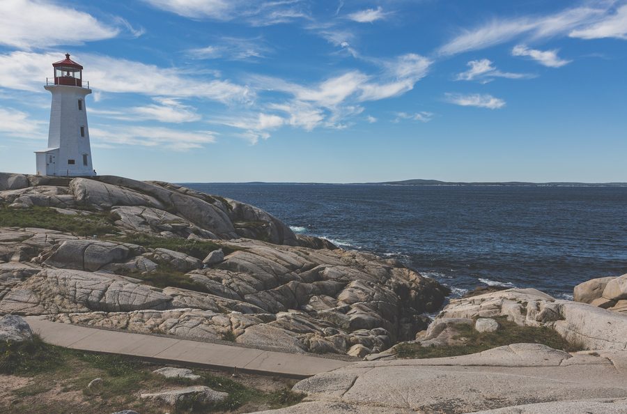 Faro sulla costa della Nova Scotia