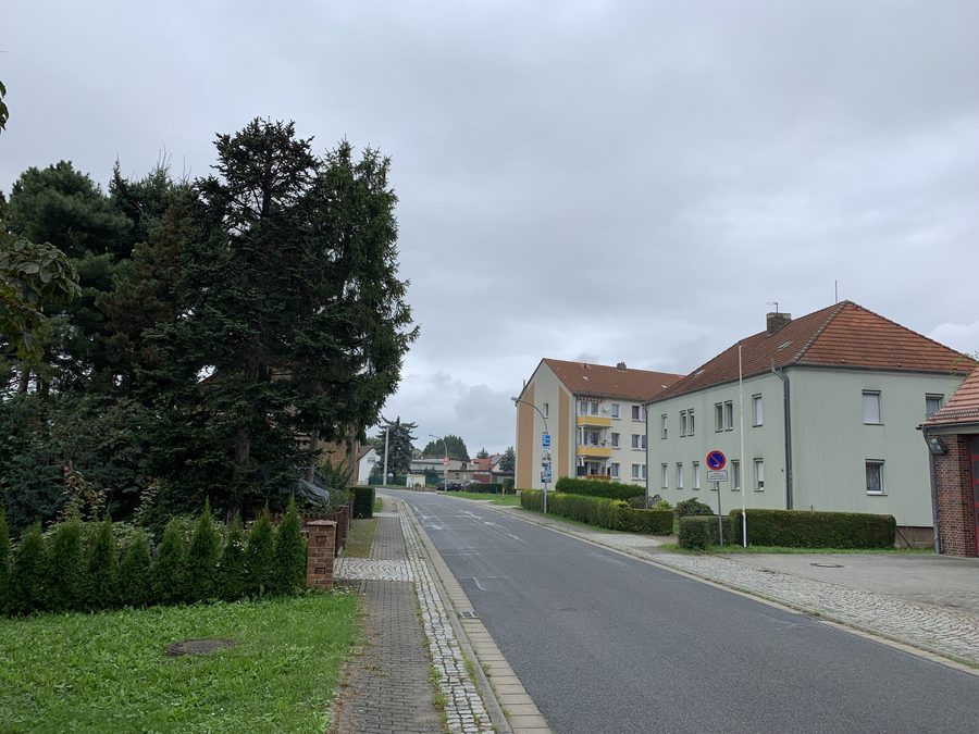 Veduta del centro di Drochow nel comune di Schipkau