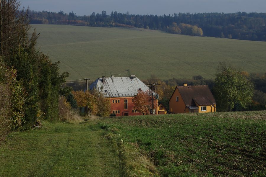 Vista sulla valle presso Moravský Beroun nella regione Olomoucký kraj