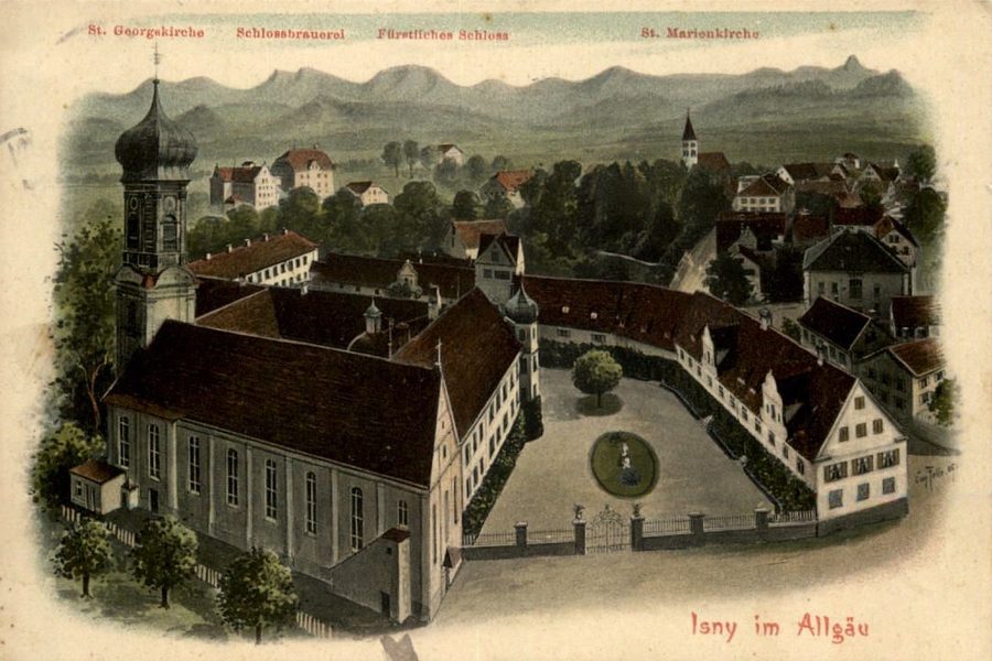 St. Georg e l'ex monastero, oggi castello di Isny nell'Allgäu