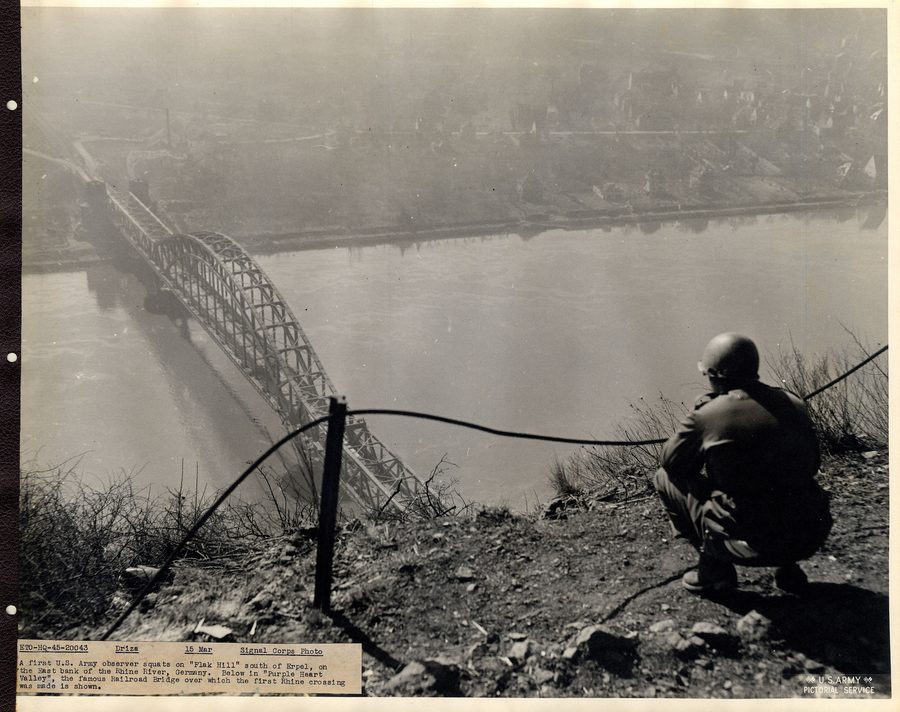 Vista dall’Erpeler Ley sul ponte Ludendorff sul Reno
