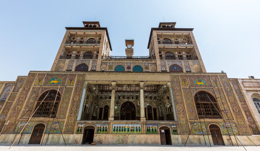 Außenansicht des Golestan-Palasts in Teheran, Iran