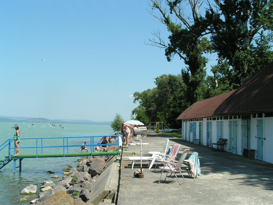 Lago Balaton visto da Fonyód, Ungheria