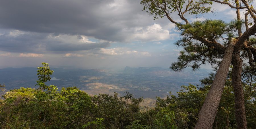 Panoramic view from Lang Pae on Phu Kradueng Mountain in Loei Province