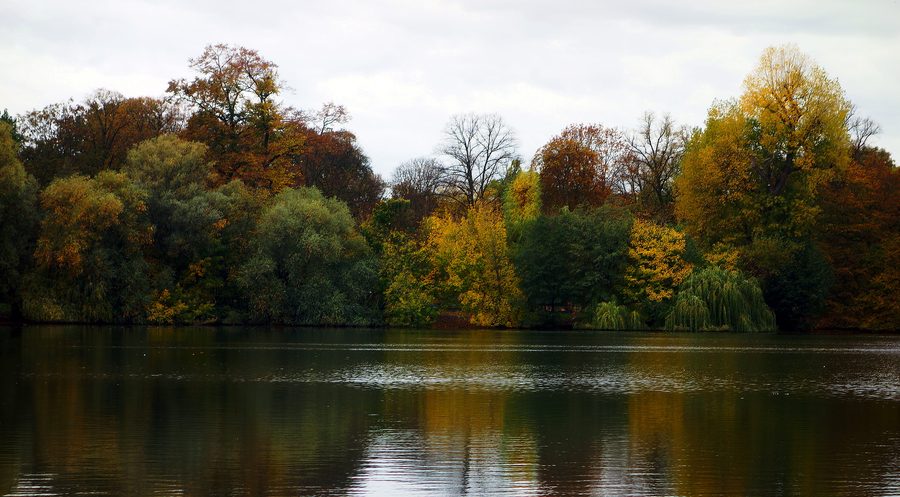 Blick auf den Weißen See in Berlin-Weißensee