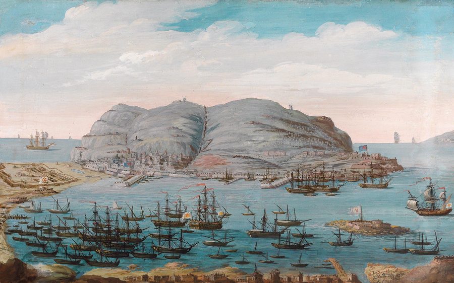 Vista sul porto di Gibilterra
