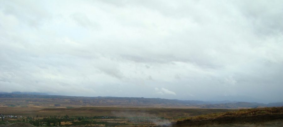 Panorama di Río Pico nel paesaggio patagonico