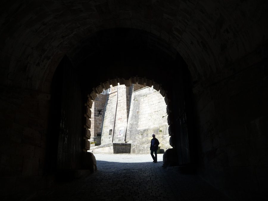 Festung Rosenberg auf einem Hügel über Kronach in Bayern