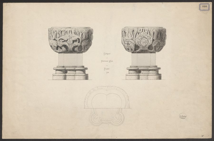 Disegno della chiesa di Stiklestad nell’area storica di Stiklestad a Verdal.