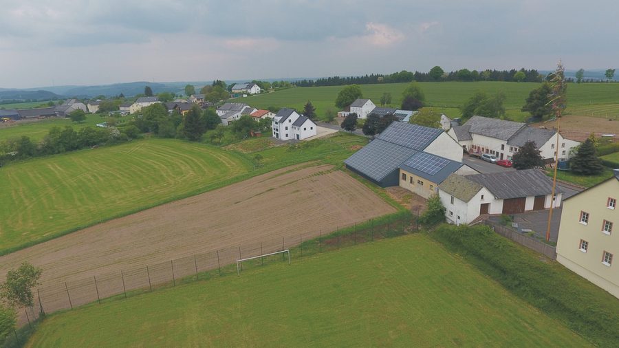 Luftbildaufnahme von Olmscheid in der Eifel