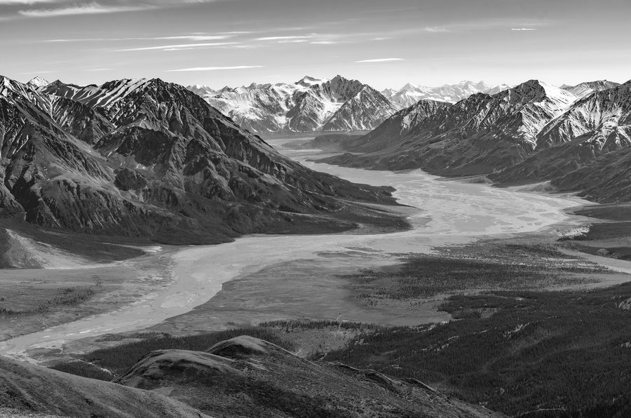 Slim's River Valley from Sheep Mountain in Kluane National Park and Reserve, Yukon, Canada