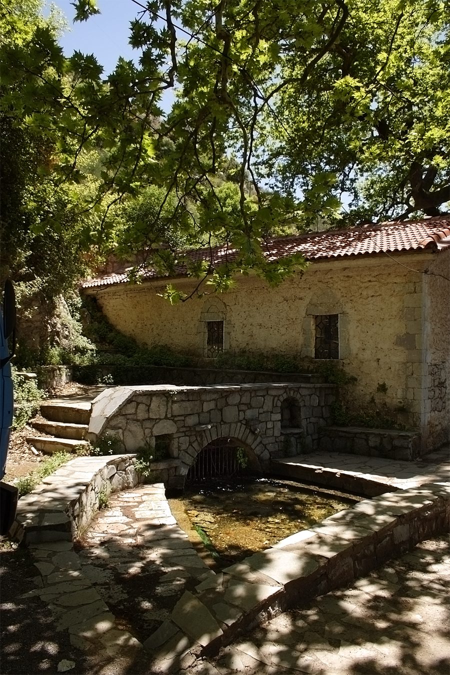 Karst spring and water museum near Dimitsana in Arcadia