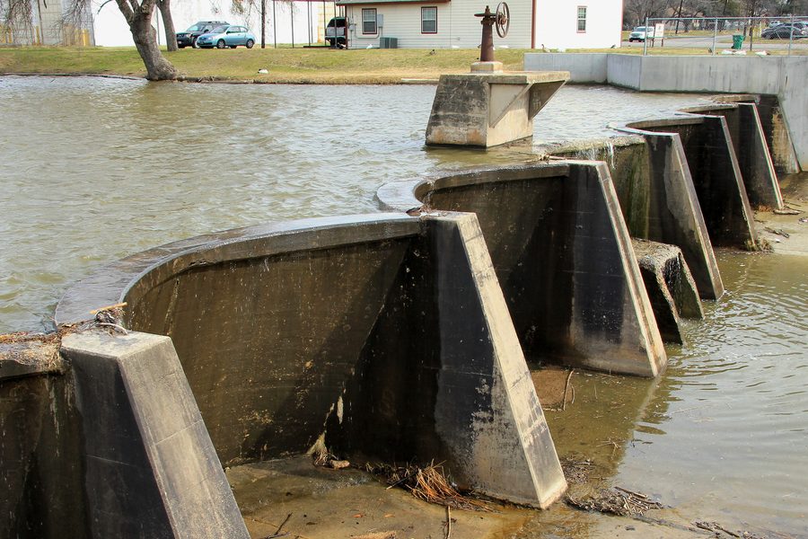 Murphy Park Lake Dam in Taylor, Texas
