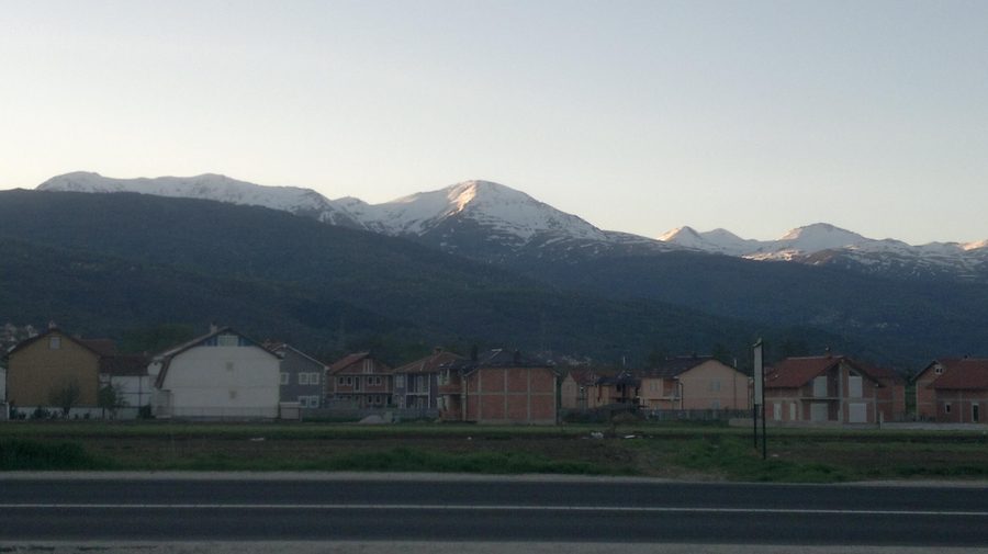 Vista sulla Šar Planina sopra Gostivar