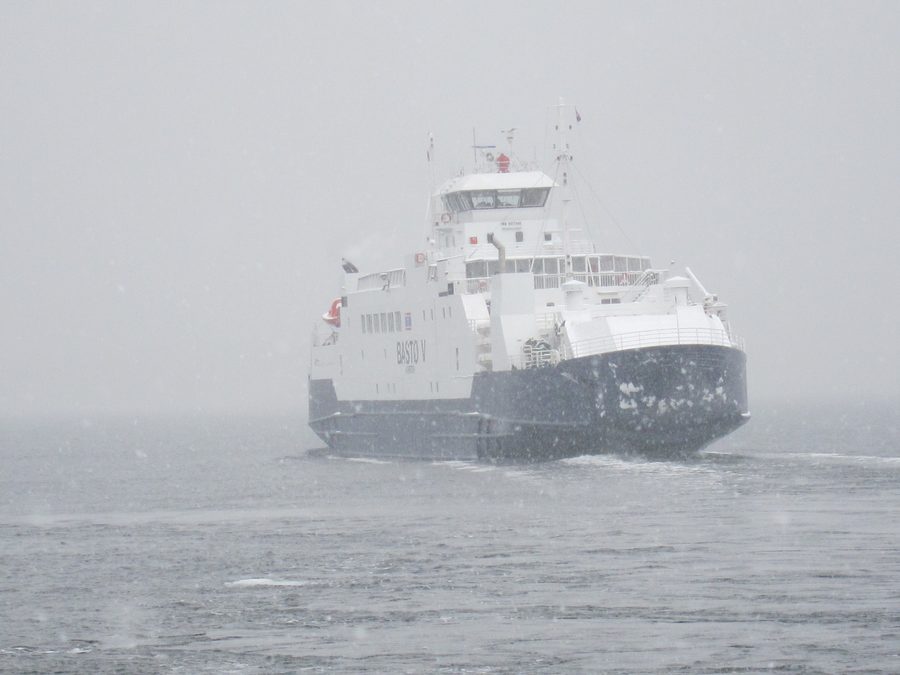 Il Bastø V in navigazione nell’Oslofjord da Horten a Moss