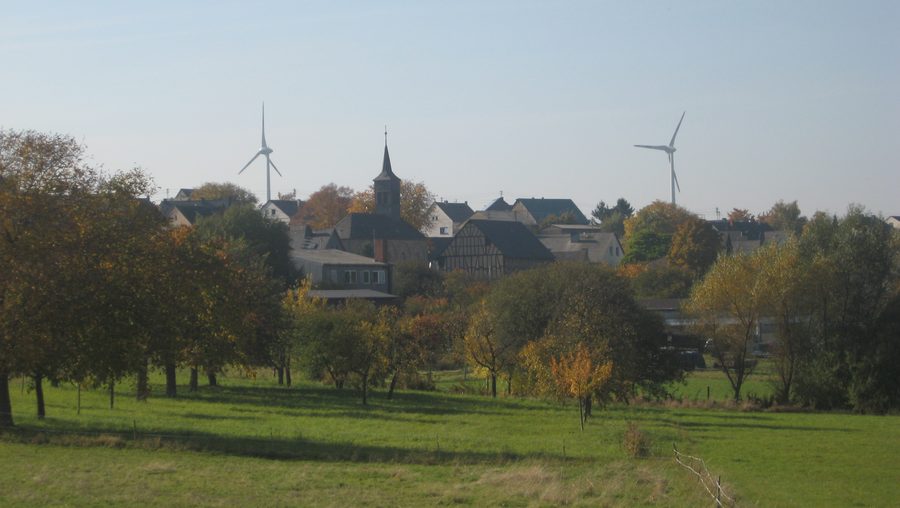 Village of Leideneck in the Hunsrück landscape, Germany