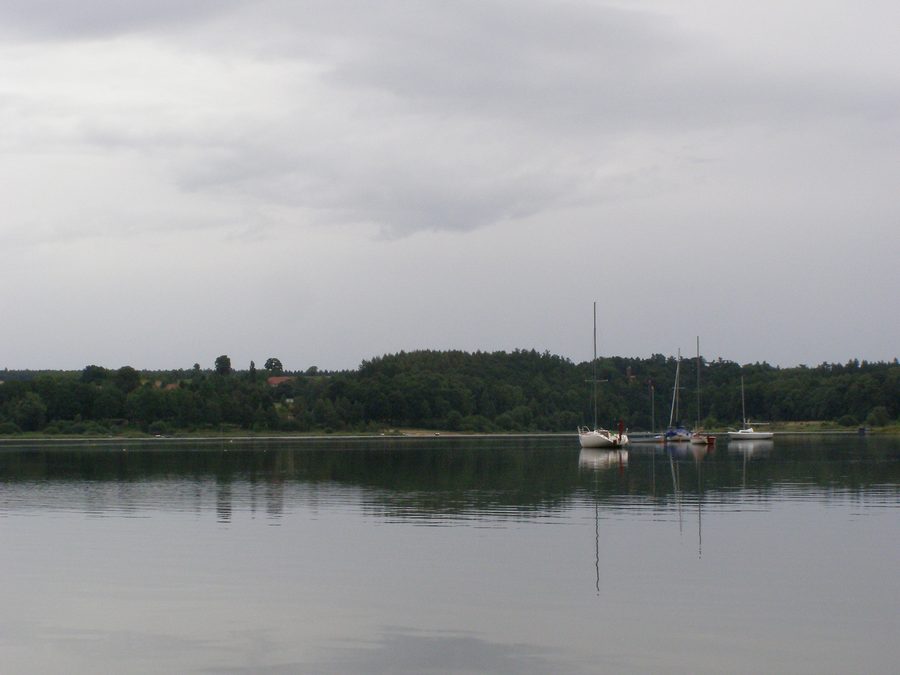 View of Leśniańskie Lake near Leśna in Lower Silesia