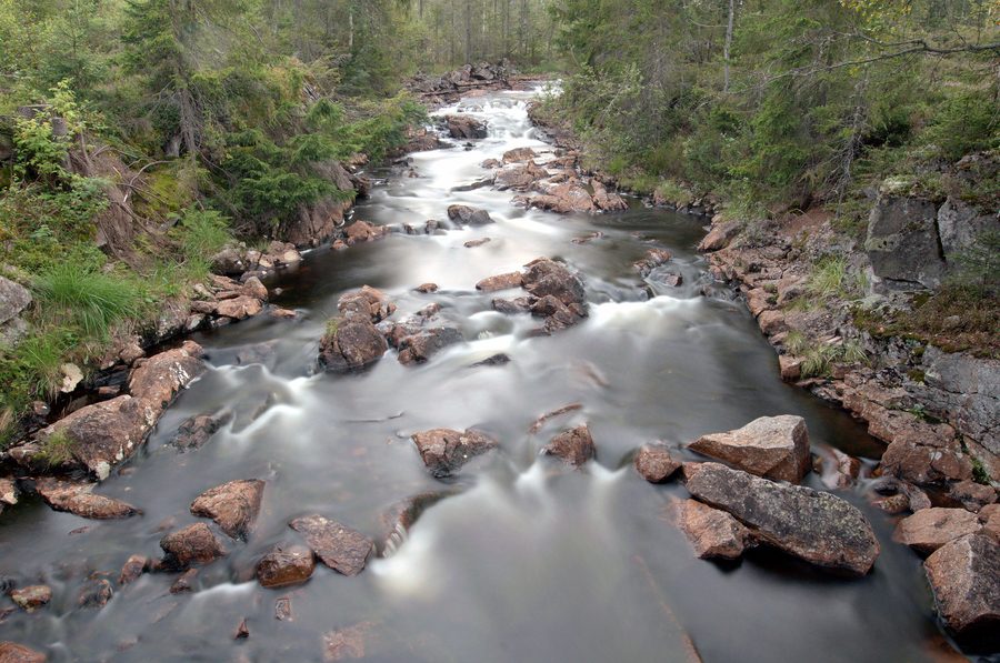 Der Fluss Rotua in den Romeriksåsene