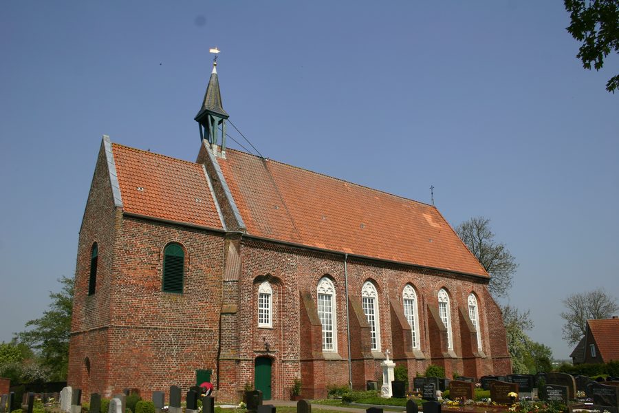 Historic church in Twixlum, Emden, East Frisia, Germany