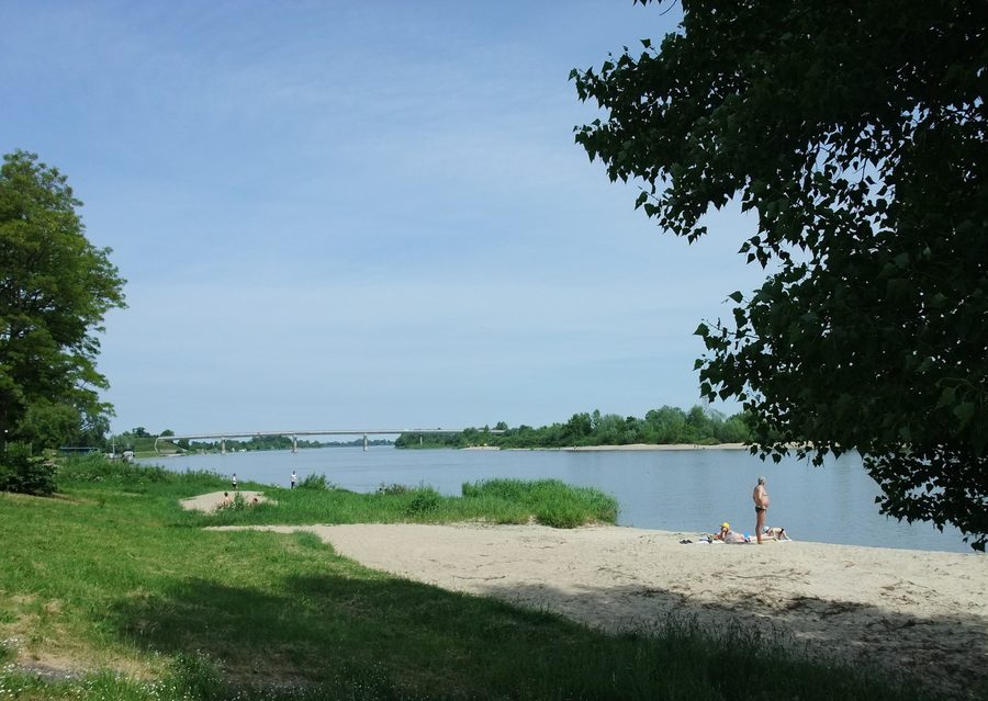Wasserlandschaft des Nemunas-Deltas bei Rusnė in Litauen