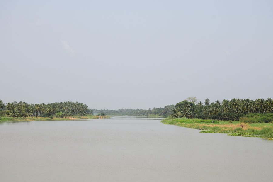 Fleuve Mono vu à l'entrée de Grand-Popo au Bénin