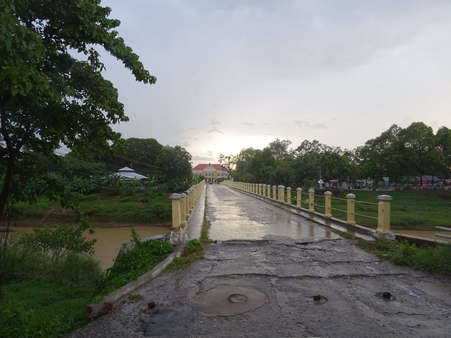 Spean Thmor Chas and Battambang City Hall in Battambang, Cambodia