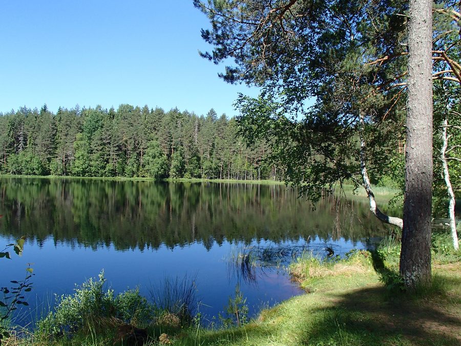 Lago Suķieris nella parrocchia di Ērģeme, Lettonia