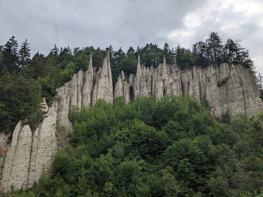 Earth pyramids in the Finsterbach valley near Ritten, South Tyrol